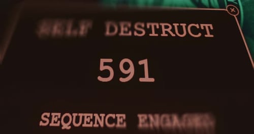 Countdown-Timer für eine Selbstzerstörungssequenz