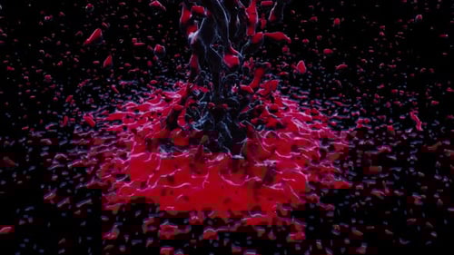 Blood splattered on the floor close view