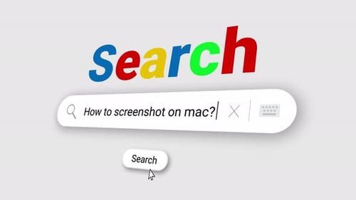 ¿Cómo hacer una captura de pantalla en Mac? en la barra de búsqueda y haga clic en buscar