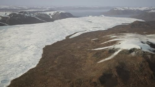 A Stunning Snowcovered Mountain Range From Above