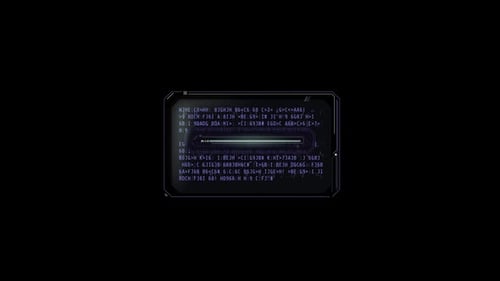 Pequeña ventana de decodificación de texto con línea de carga