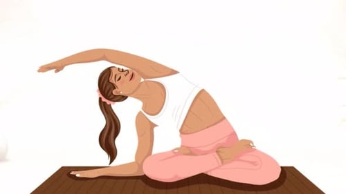 Clean Animated Yoga Pose for Health and Fitness