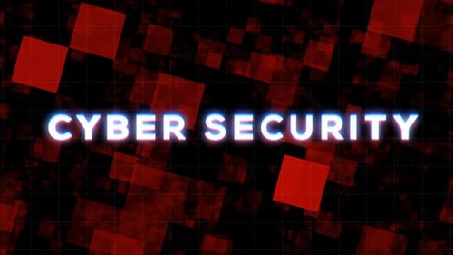 Glitch Cyber Security Text Reveal Animation