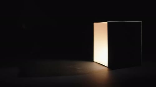 Glowing Box on a Dark Surface