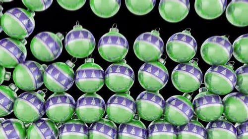 Christmas Balls Unveil Transition Green/Purple