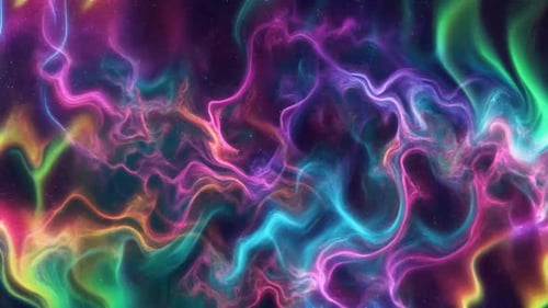 Vibrant Space Aurora with Swirling Multi Colored Gas