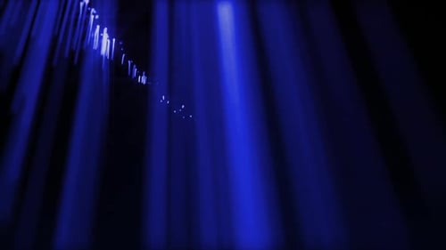 Abstract Blue Light Rays Forming a Futuristic Data Network