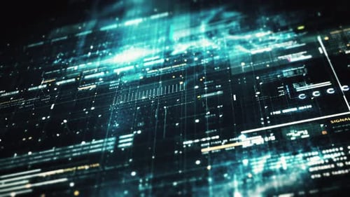 Futuristic Matrix Data Simulation HUD Background 16