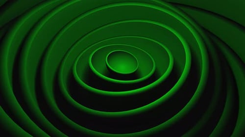 Green Rotating Semicircles Loop Background