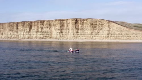 Commercial Fishing Vessel at Sea in the UK