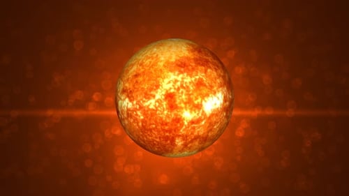 Animated Fiery Sun Star Abstract Space Background