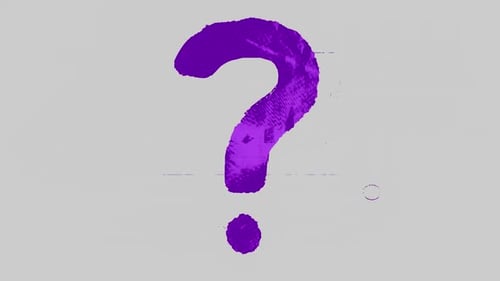 Painted Typography Symbol Questionmark