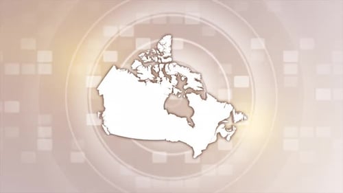Animated Map Outline of Canada Reveal