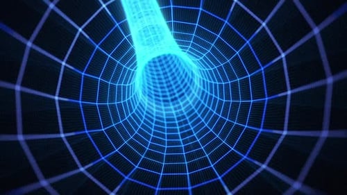 Endless Wireframe Tunnel 2