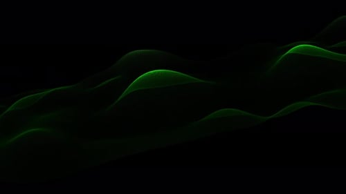 Dynamic Green Flowing Abstract Wave Background