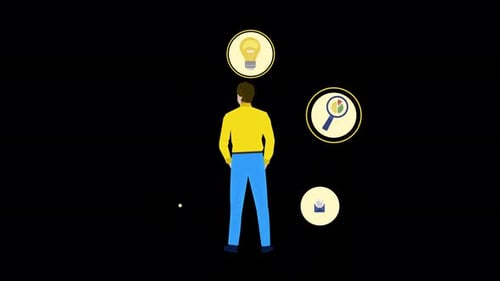 Animation de productivité des personnes 4K sur Alpha