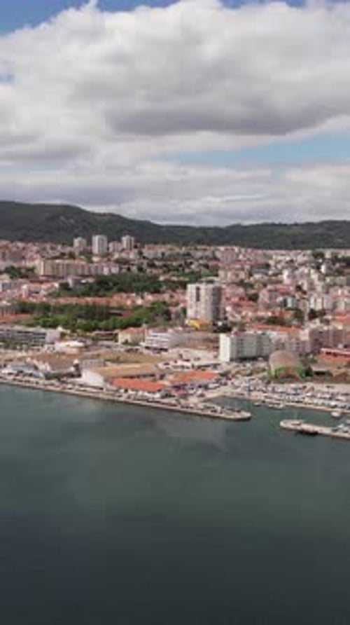 City of Setubal Portugal Vertical Video