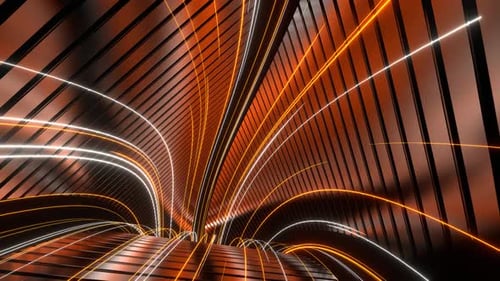Orange And White Space Energy In Triangular Frame Background Vj Loop In 4K