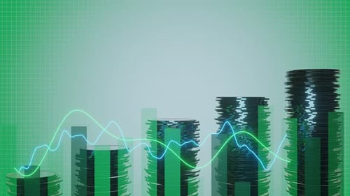 Financial concept with coins. Business background.