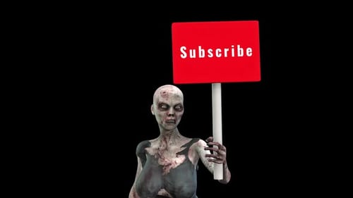 Zombie Carry Subscribe Placard