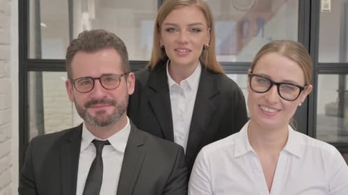 Webcam View of Business People Doing Video Chat