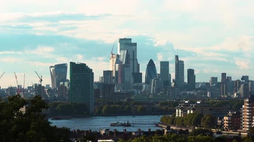 Establishing View Shot of London UK