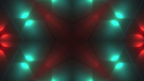 Show de luzes abstrato dinâmico com padrões geométricos variáveis