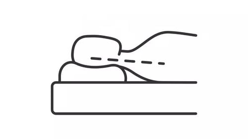 Animação correta da linha da posição de dormir