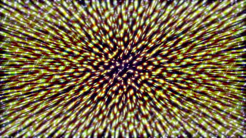 3 D Animated Rainbow Particles And Lines Background. 4 K