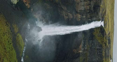 Most Beautiful Haifoss Waterfall in Iceland Highland