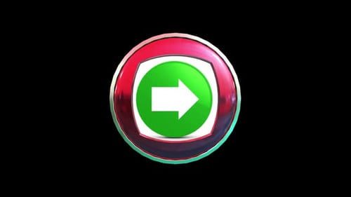 Arrow Icon Soft Green Round Button V4