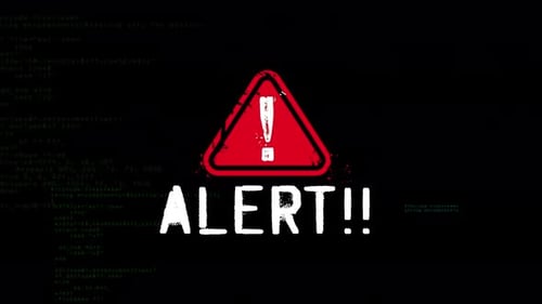 System Hacked Glitch Alert Warning