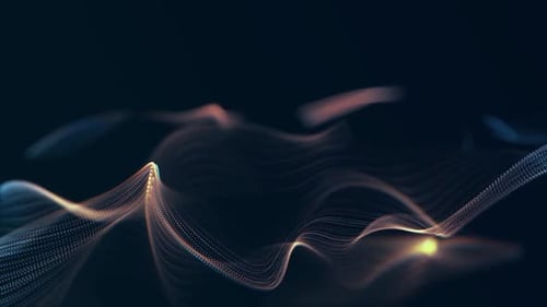 Abstract Particles Waves Waving Motion Background