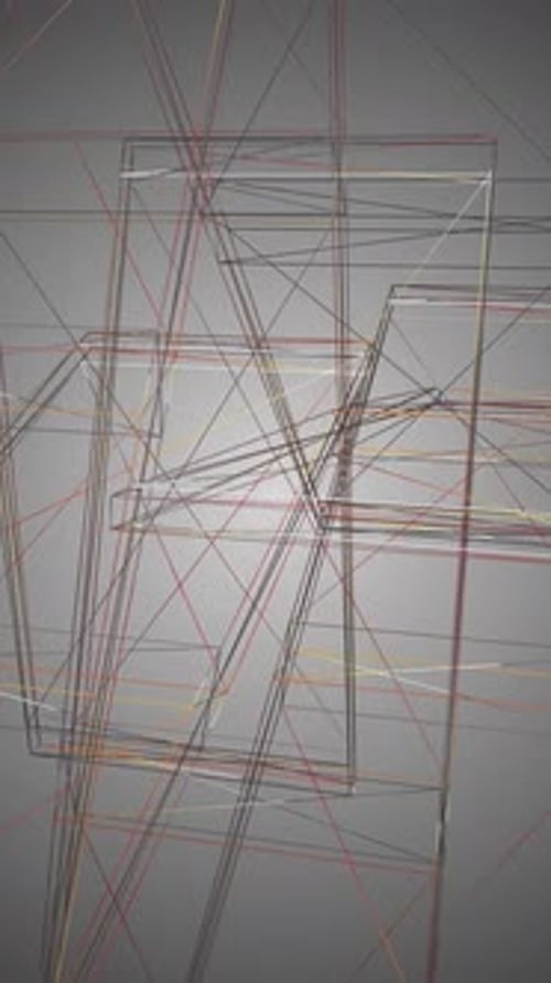 Vertical Video - Geometric Wireframe Lines Abstract Background