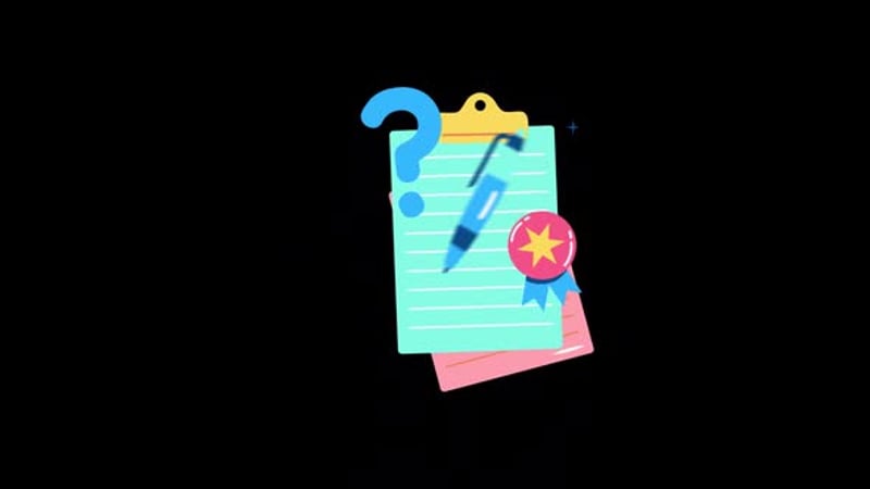 Animated Exam Pad With Alpha, Elements Motion Graphics ft. application ...
