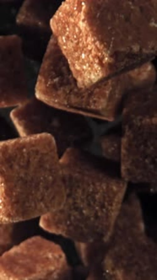Cane Sugar Cubes Fly Up and Fall Down Filmed on a Highspeed Camera at 1000 Fps
