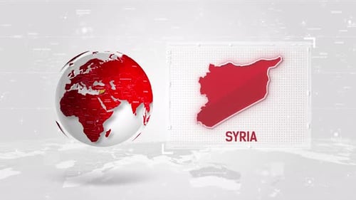 Digital World Globe News Highlight with Country Focus