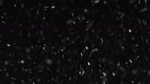 Snow Particles Effects on Black Background