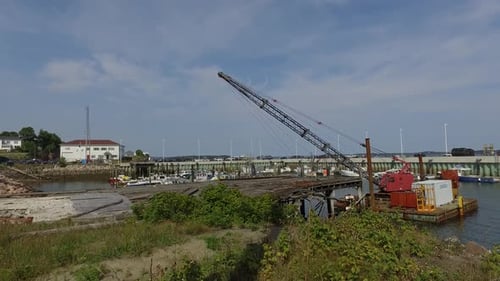 mit Blick auf den kleinen Pier...