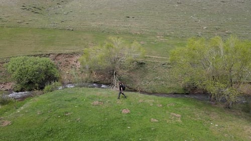 Man Walking Nature