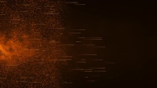 Glowing Abstract Particle and Data Stream Background Loop