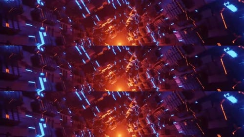 Abstrakte Neonband-Vortex-Bewegung