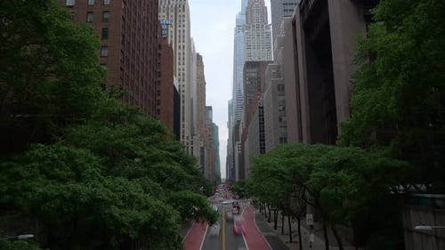 Midtown Manhattan skyline with Chrysler Building, New York City, USA (Timelapse)