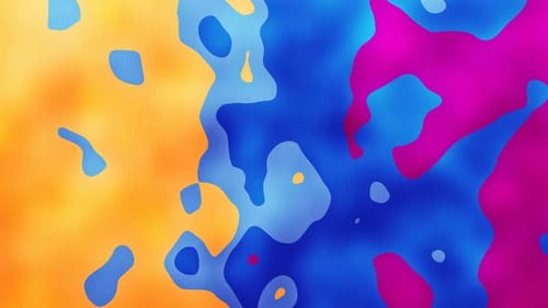 Vibrant Liquid Paint Morphing Abstract Shapes Background Animation