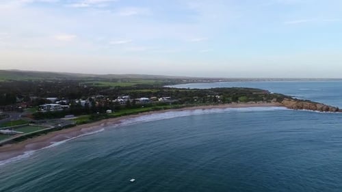 Calm Blue Sea Surrounding The Horseshoe Bay At Daytime In Port Elliot Near Victor Harbour In South A
