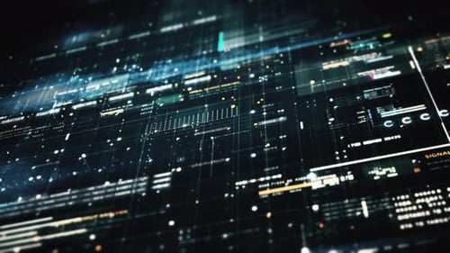 Futuristic Digital Data Screen Display Abstract Technology Background