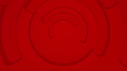 Abstract Red Concentric Circles Wavy Animated Background