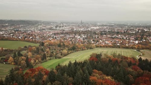 De vastes forêts automnales à proximité d'Ulm