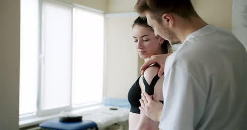 Woman getting Physical Therapy in a Medical Office