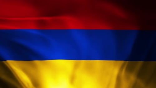 Realistic Waving Armenian Flag Loop